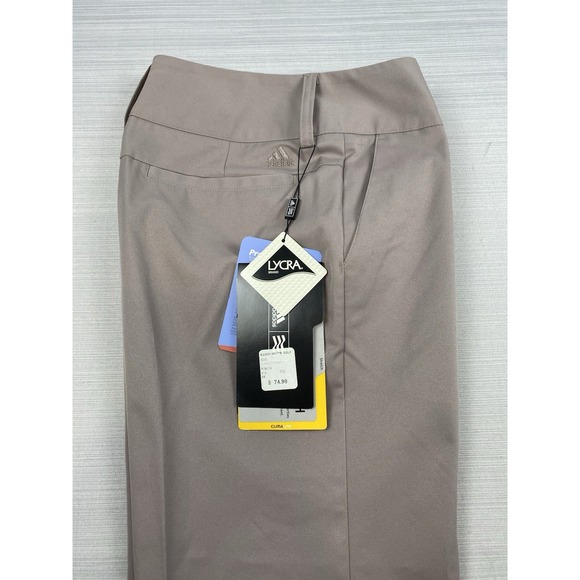 adidas Pants - Adidas Climalite Golf Pants Women's Khaki‎ Straight-Leg Stretch Size 2 Trousers